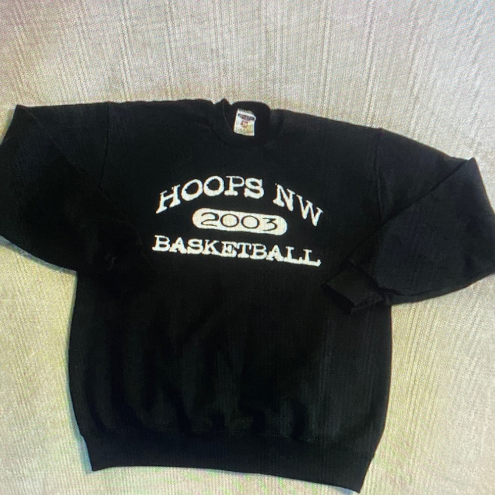 Jerzees Black Crewneck Hoops Sweater